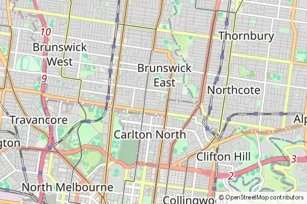 Mapa Brunswick East