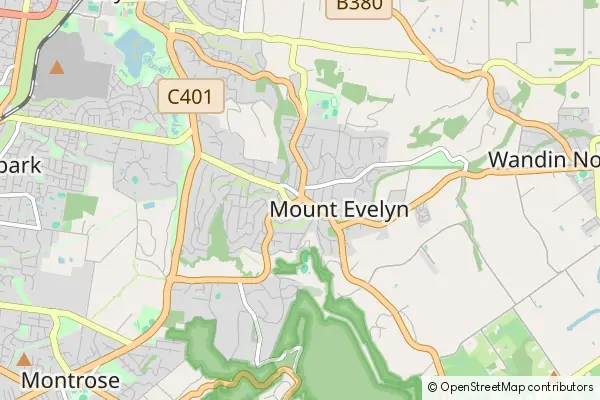 Mapa Mount Evelyn