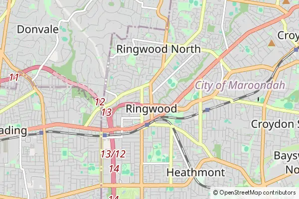 Mapa Maroondah