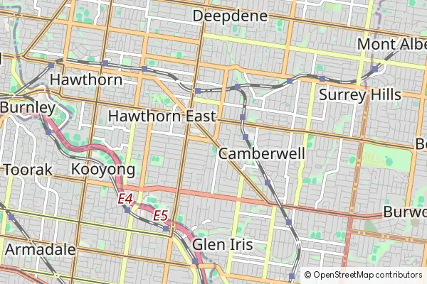 Mapa Camberwell