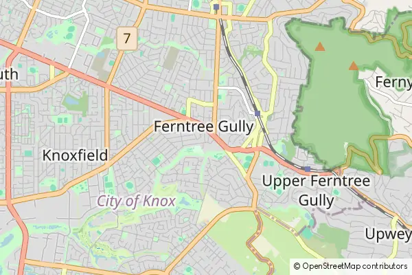 Mapa Ferntree Gully