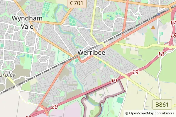 Mapa Werribee