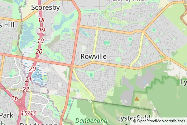 Mapa Rowville