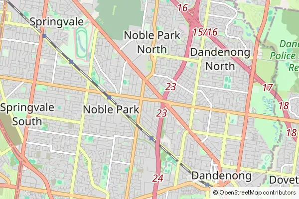 Mapa Noble Park