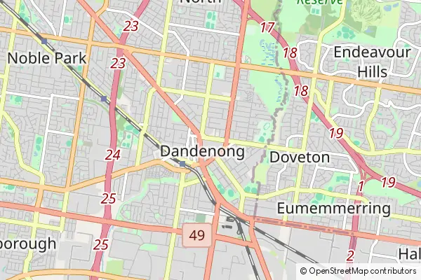 Mapa Dandenong