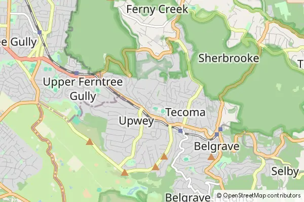 Mapa Upwey