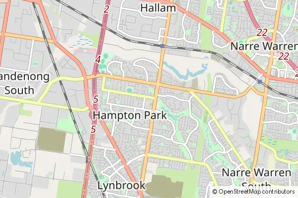 Mapa Hampton Park