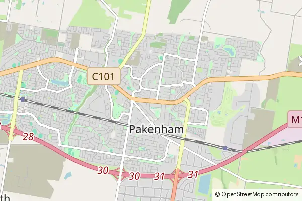 Mapa Pakenham