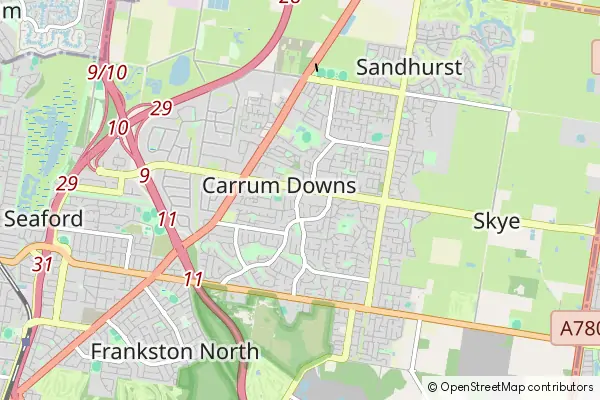 Mapa Carrum Downs