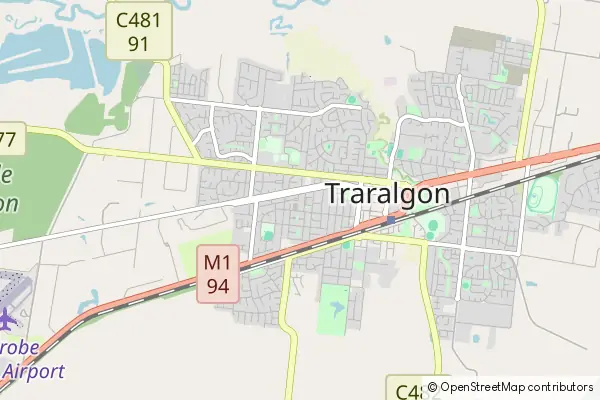 Mapa Traralgon