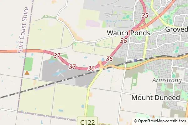 Mapa Waurn Ponds