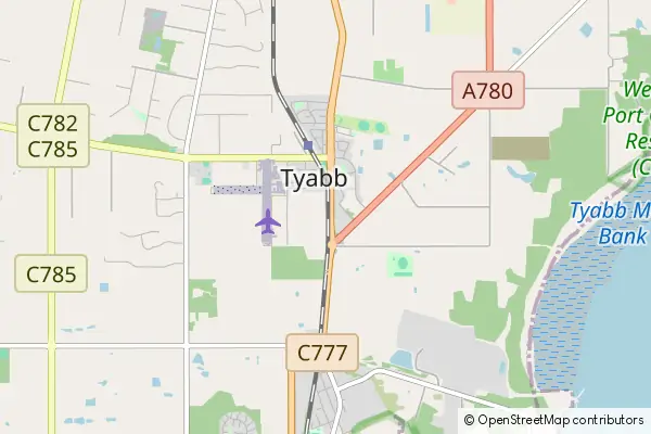 Mapa Tyabb