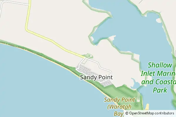 Mapa Sandy Point