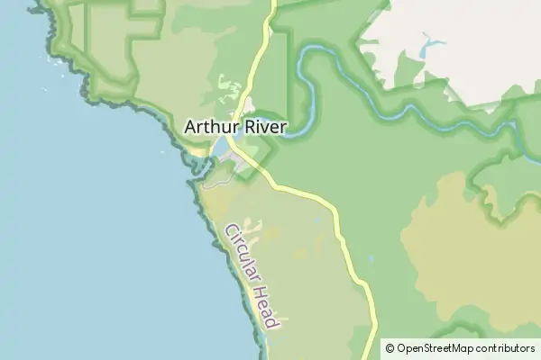 Mapa Arthur River