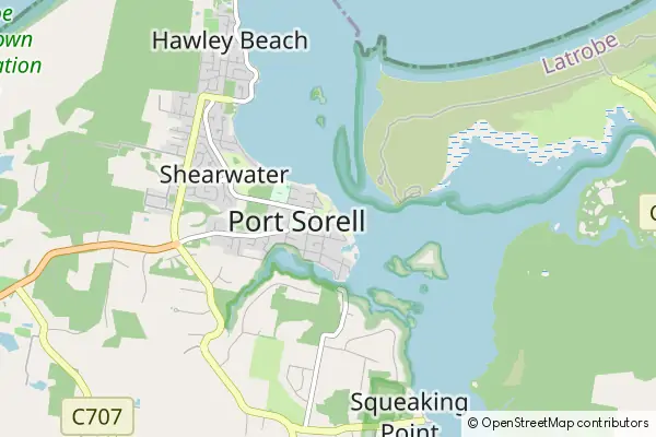 Mapa Port Sorell