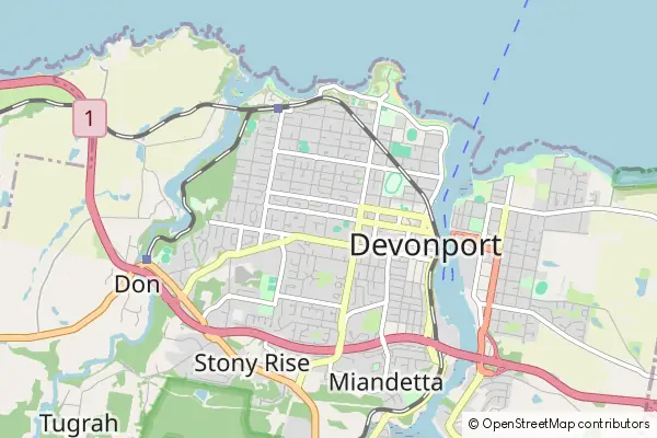 Mapa Devonport