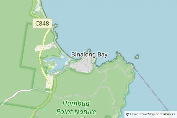 Mapa Binalong Bay