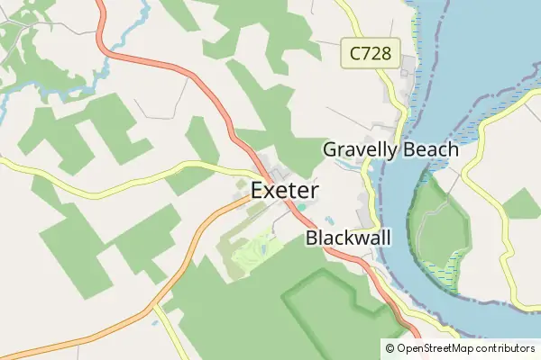 Mapa Exeter