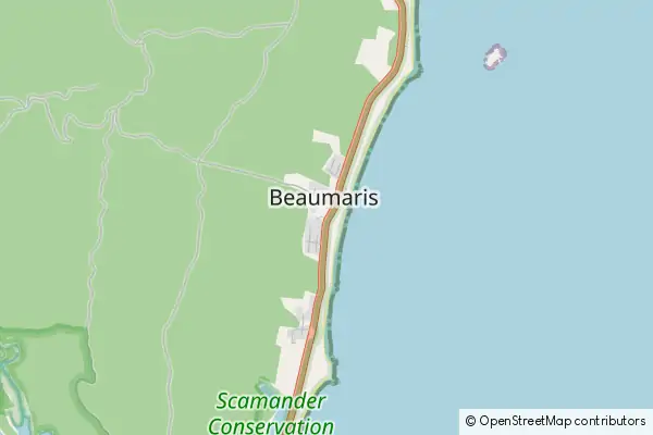 Mapa Beaumaris