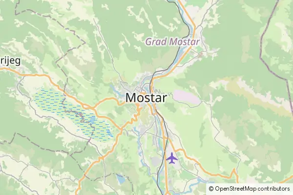 Mapa Mostar