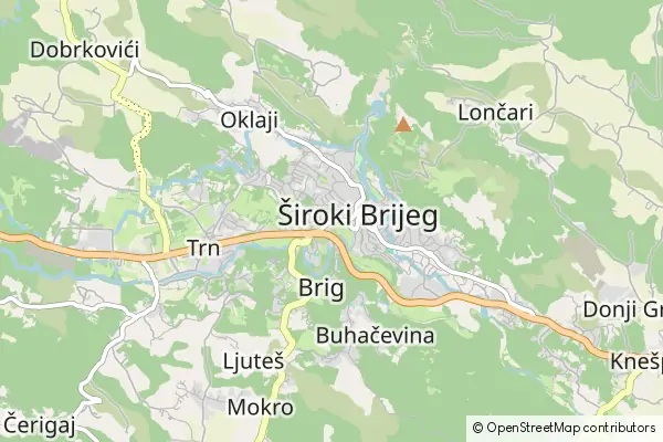 Mapa Široki Brijeg