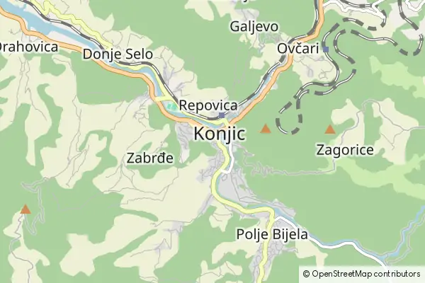 Mapa Konjic