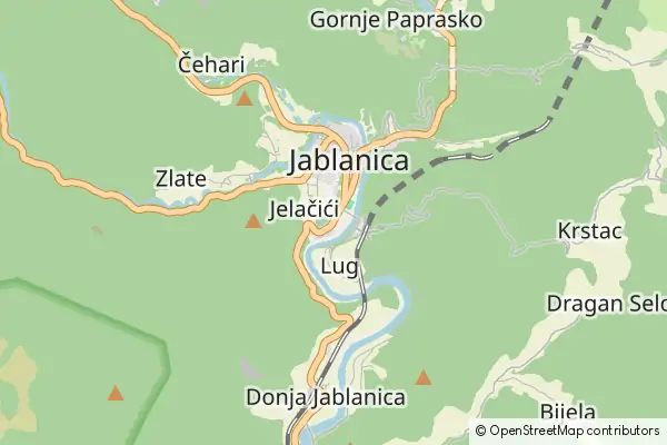 Mapa Jablanica