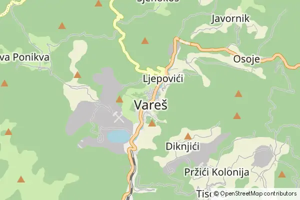 Mapa Vareš