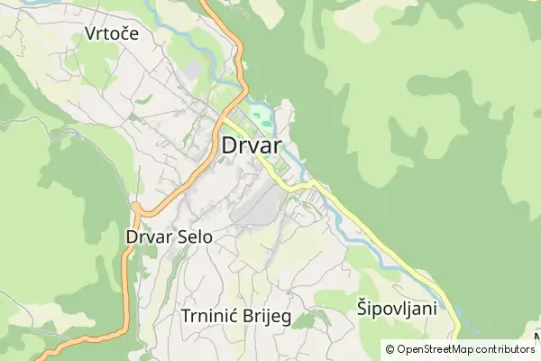 Mapa Drvar