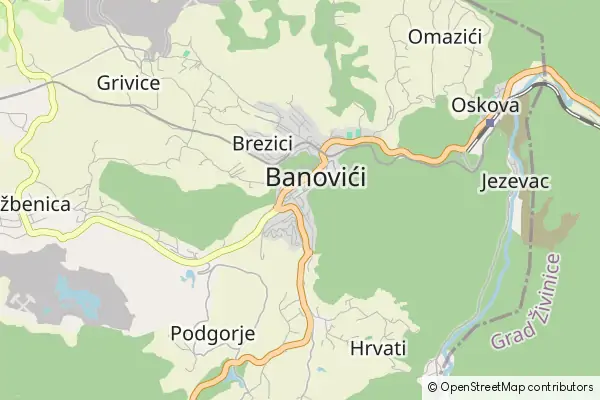 Mapa Banovići