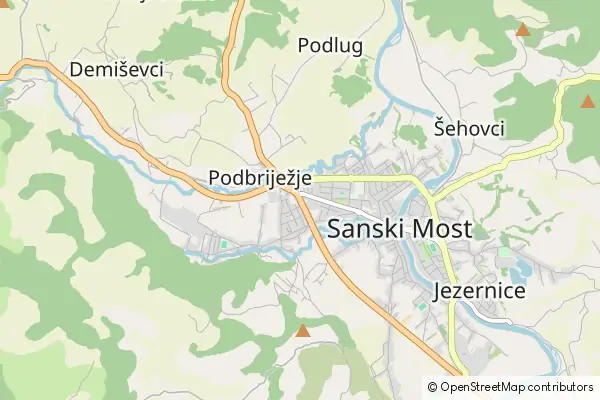 Mapa Sanski-Most