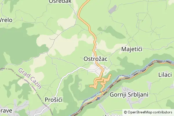 Mapa Ostrožac