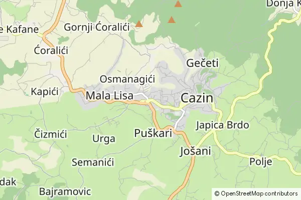 Mapa Cazin