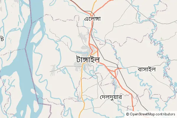 Mapa Tangail