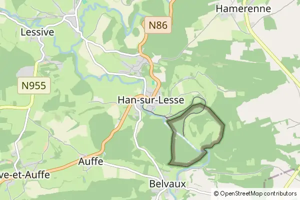 Mapa Han-sur-Lesse