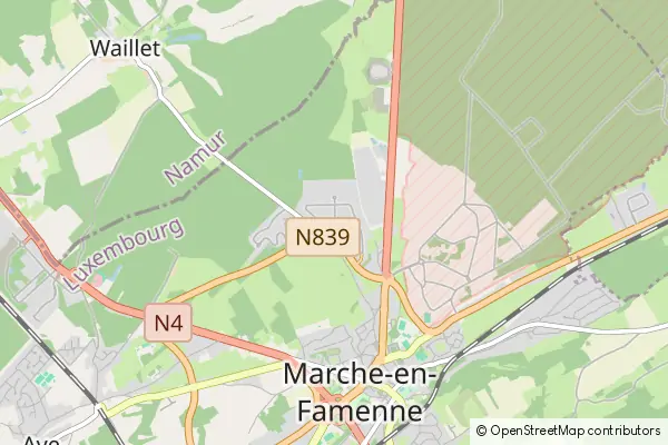 Mapa Marche-en-Famenne