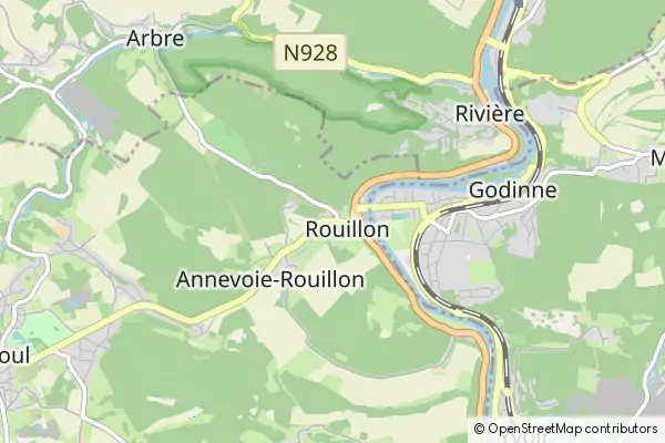 Mapa Annevoie-Rouillon