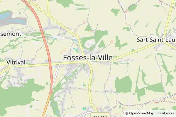 Mapa Fosses-la-Ville