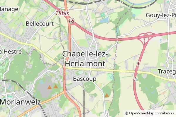 Mapa Chapelle-lez-Herlaimont