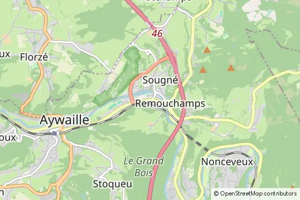 Mapa Sougné-Remouchamps