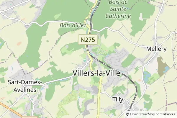 Mapa Villers-la-Ville