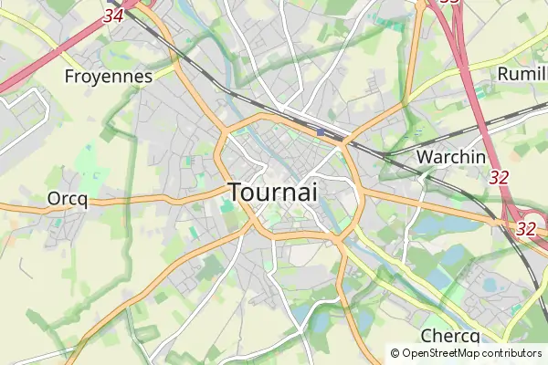 Mapa Tournai