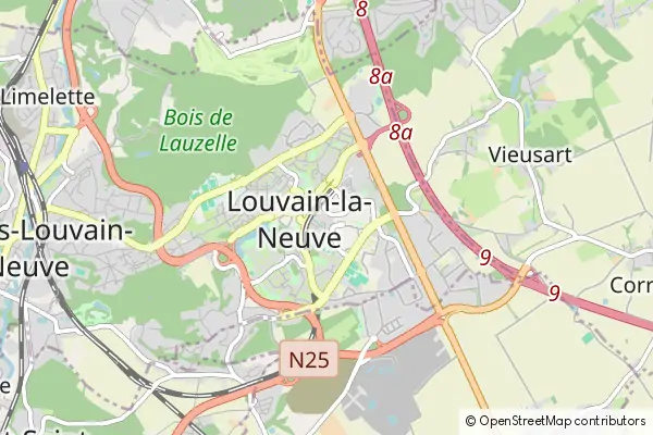 Mapa Louvain-la-Neuve