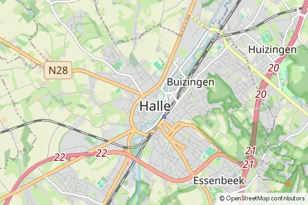 Mapa Halle