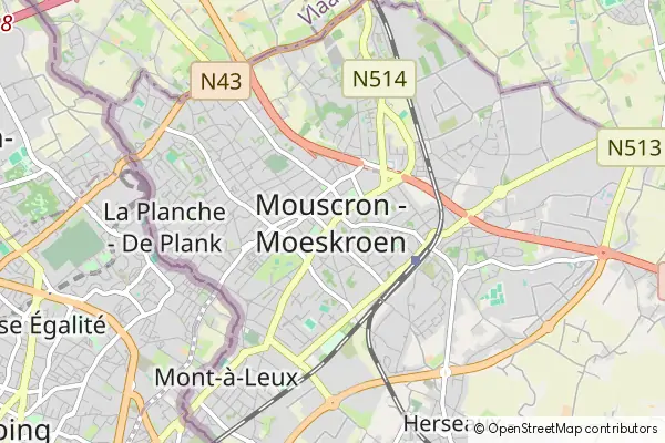 Mapa Mouscron