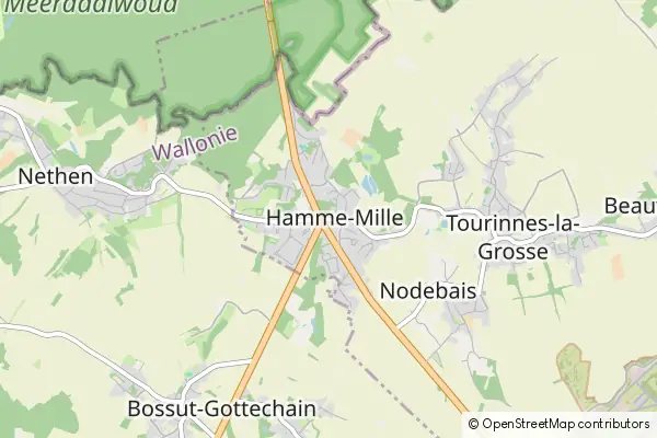 Mapa Hamme-Mille