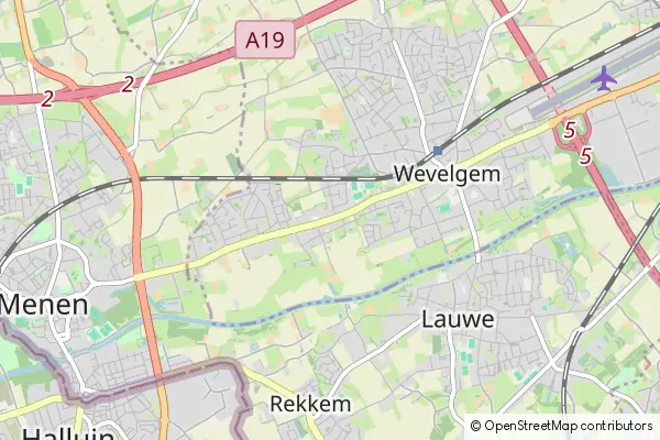 Mapa Wevelgem