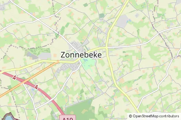 Mapa Zonnebeke