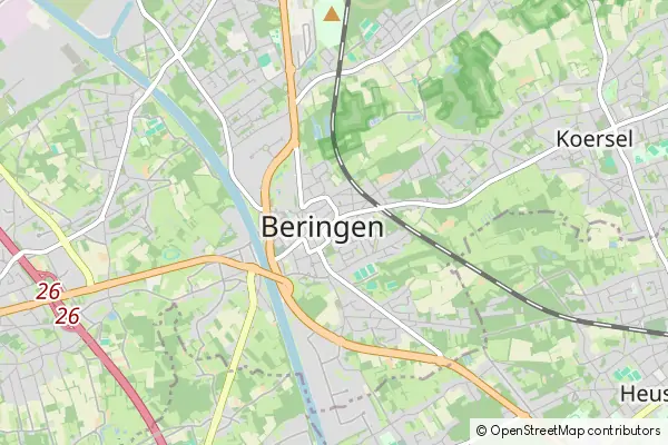 Mapa Beringen