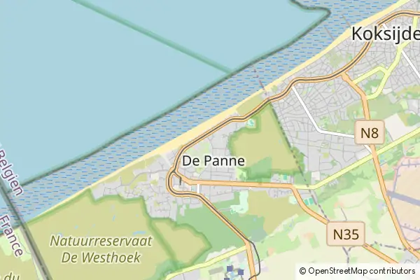 Mapa De Panne